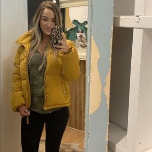 Mustard puff jacket!